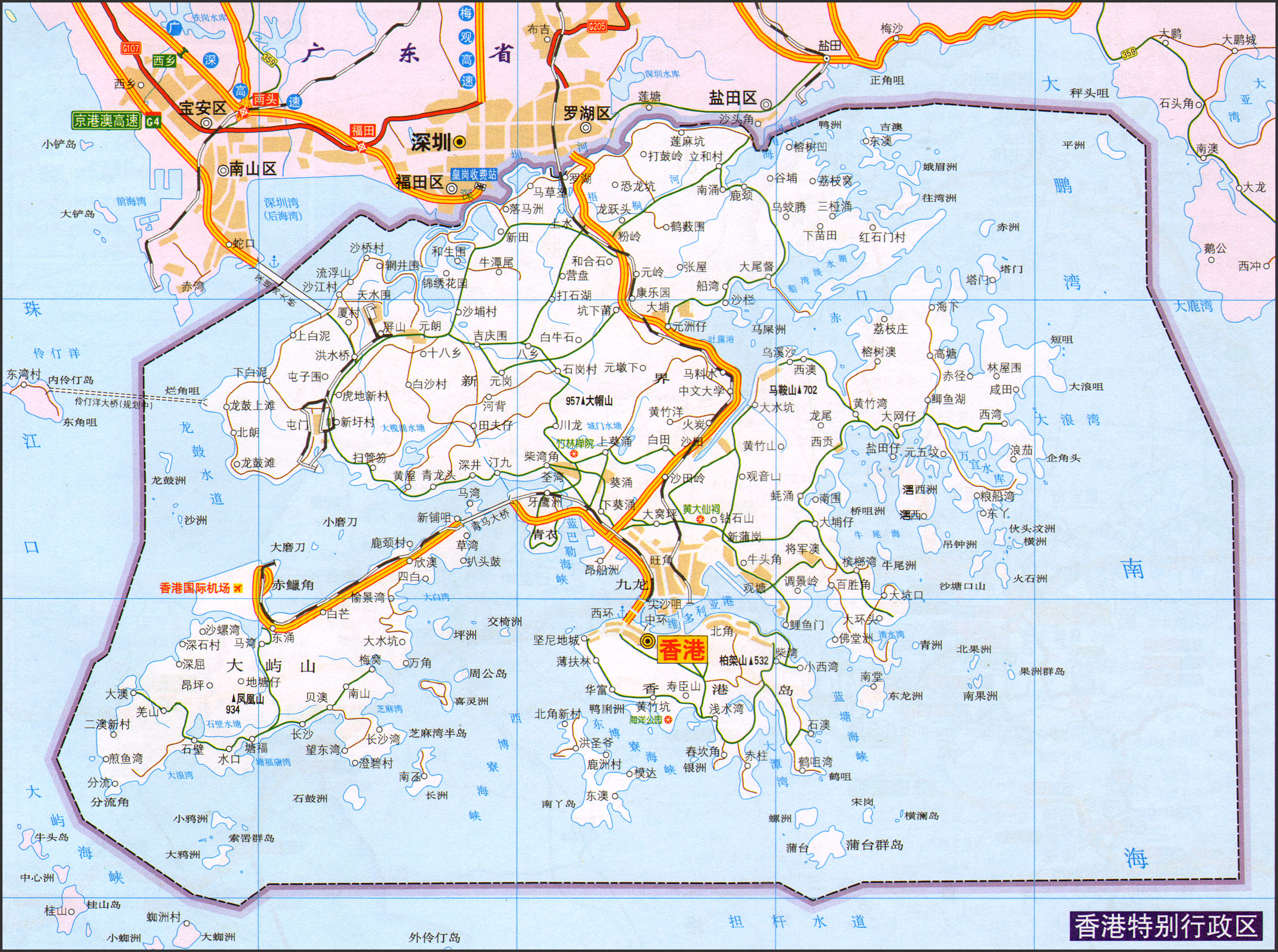 香港特别行政区地图