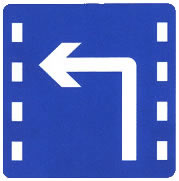 左转车道标志