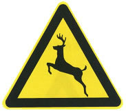 注意野生动物标志