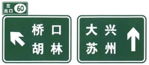 出口标志及出口地点方向标志