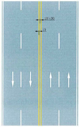 双黄实线禁止跨越对向车行道分界线