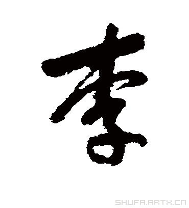 李字书法 草书