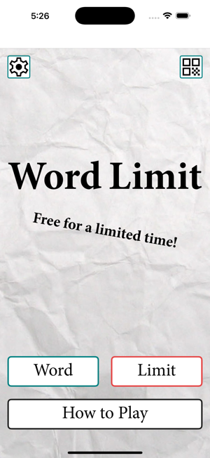 Word LimitiPhone版