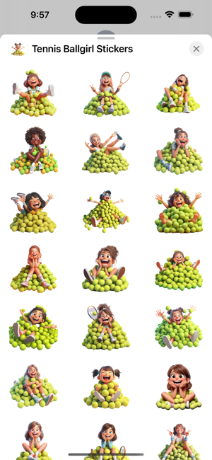 Tennis Ballgirl StickersiPhone版