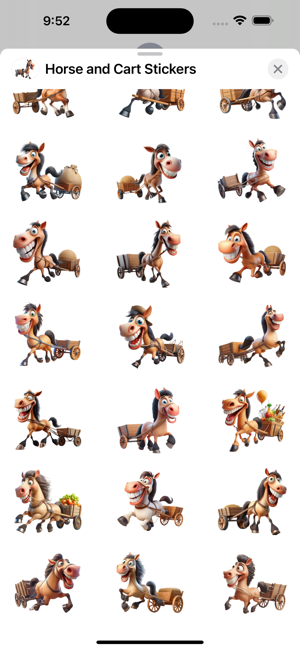 Horse and Cart StickersiPhone版