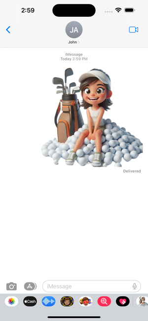 Golf Ball Girl StickersiPhone版