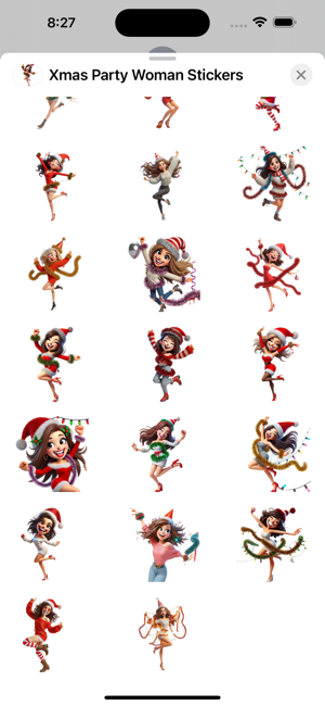 Xmas Party Woman StickersiPhone版