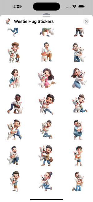 Westie Hug StickersiPhone版