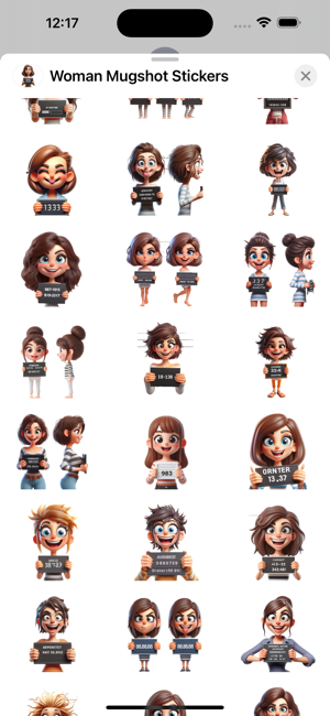 Woman Mugshot StickersiPhone版