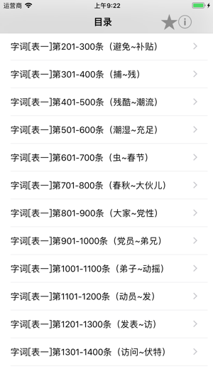 普通話考試詞語表全集(有聲)iPhone版