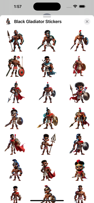 Black Gladiator StickersiPhone版