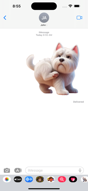 Scratching Westie StickersiPhone版