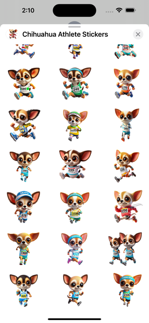 Chihuahua Athlete StickersiPhone版