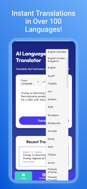 AI Language TranslatoriPhone版