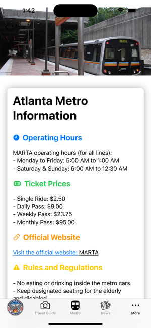 Atlanta Guide and Subway mapiPhone版