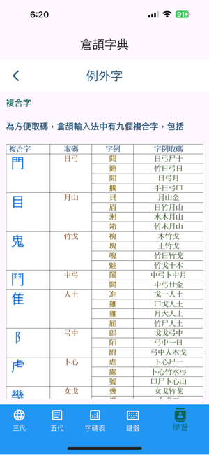 倉頡字典iPhone版