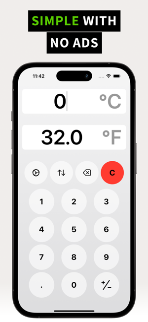 Celsius to Fahrenheit C to FiPhone版