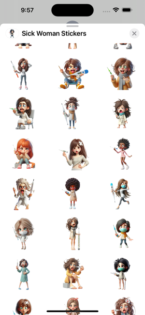 Sick Woman StickersiPhone版