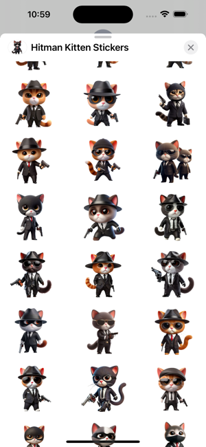 Hitman Kitten StickersiPhone版