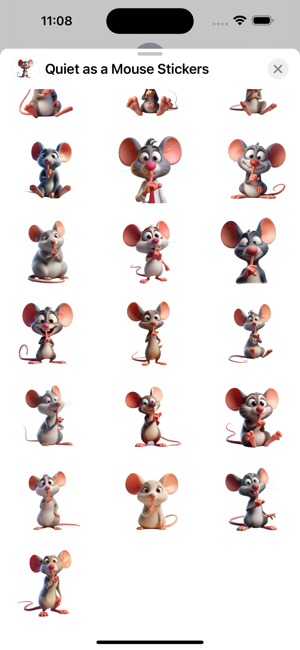 Quiet as a Mouse StickersiPhone版