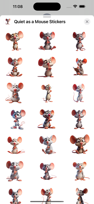 Quiet as a Mouse StickersiPhone版