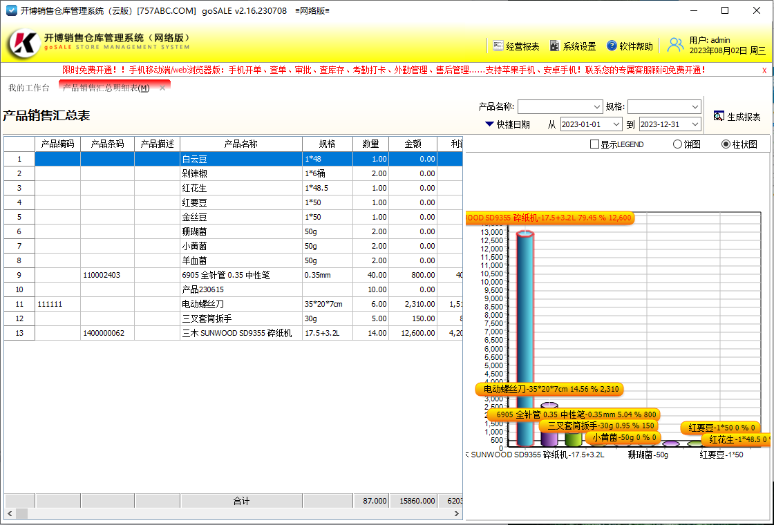 開(kāi)博銷(xiāo)售倉(cāng)庫(kù)管理系統(tǒng)（網(wǎng)絡(luò)云版）PC版