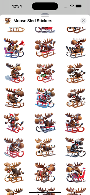 Moose Sled StickersiPhone版