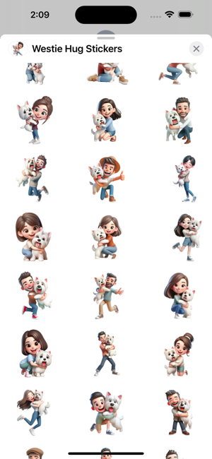 Westie Hug StickersiPhone版