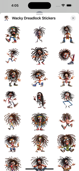 Wacky Dreadlock StickersiPhone版