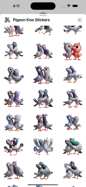 Pigeon Kiss StickersiPhone版