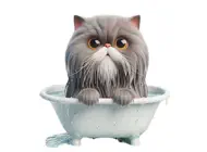 Persian Cat Bath StickersiPhone版