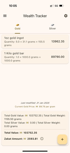 Wealth Tracker: Gold & SilveriPhone版