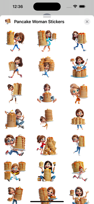 Pancake Woman StickersiPhone版