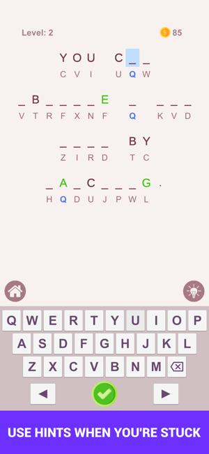 Cryptogram Word PuzzlesiPhone版