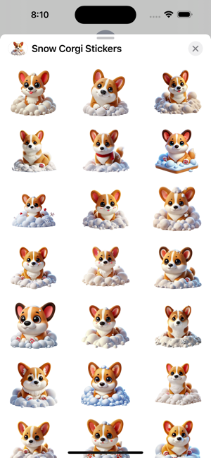 Snow Corgi StickersiPhone版