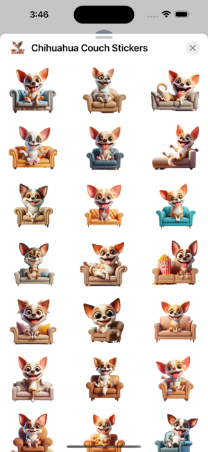 Chihuahua Couch StickersiPhone版