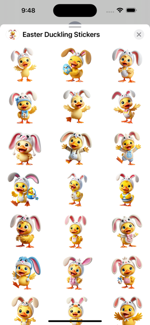 Easter Duckling StickersiPhone版