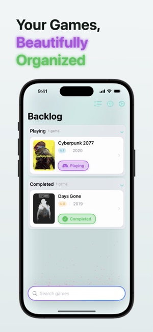 Backlog: Video Game OrganizeriPhone版