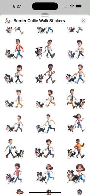 Border Collie Walk StickersiPhone版