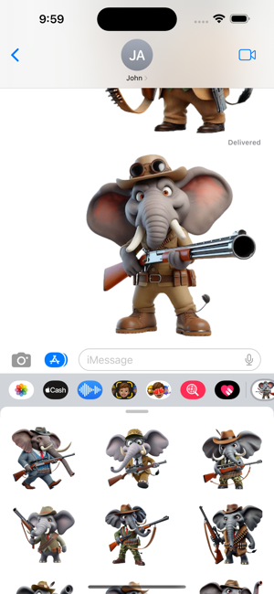 Elephant Gun StickersiPhone版