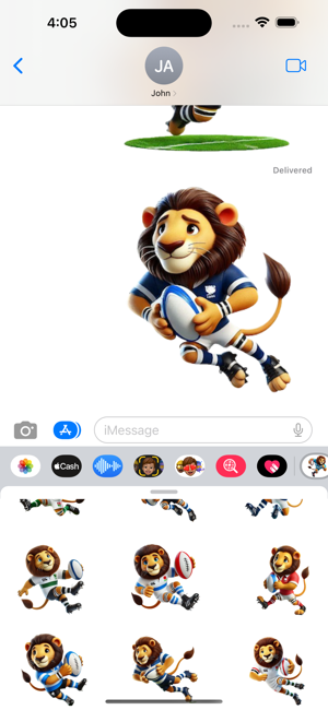 Rugby Lion StickersiPhone版