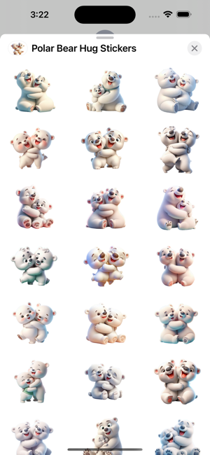 Polar Bear Hug StickersiPhone版