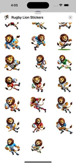 Rugby Lion StickersiPhone版