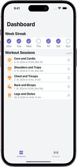 Fitness & Workout Diary: GiiMiPhone版