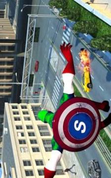 Flying Captain Superhero Rescue Mission