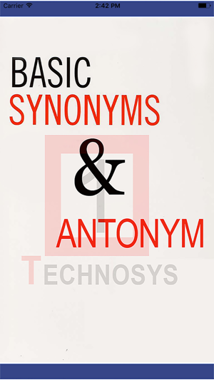 EnglishSynonymAntonymiPhone版