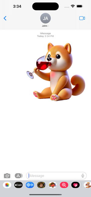 Shiba Inu Wine StickersiPhone版