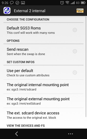 Root External 2 Internal SD