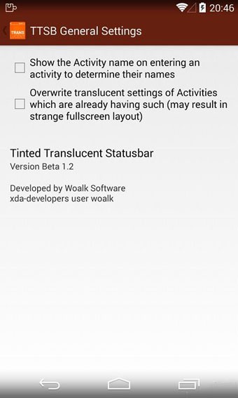 Tinted Translucent Statusbar