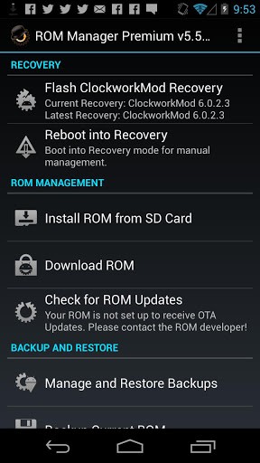 ROM Manager Premium(固件管家)